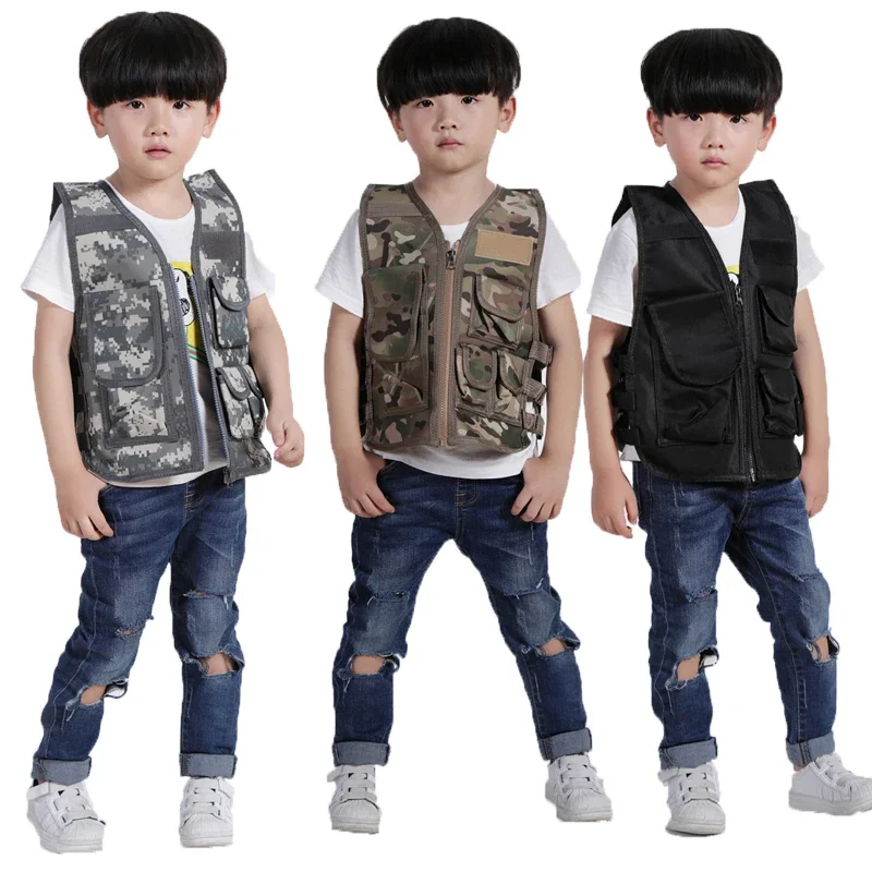 Hunting Outdoor Boys - Kinder Outdoor CS Weste Kind Militär