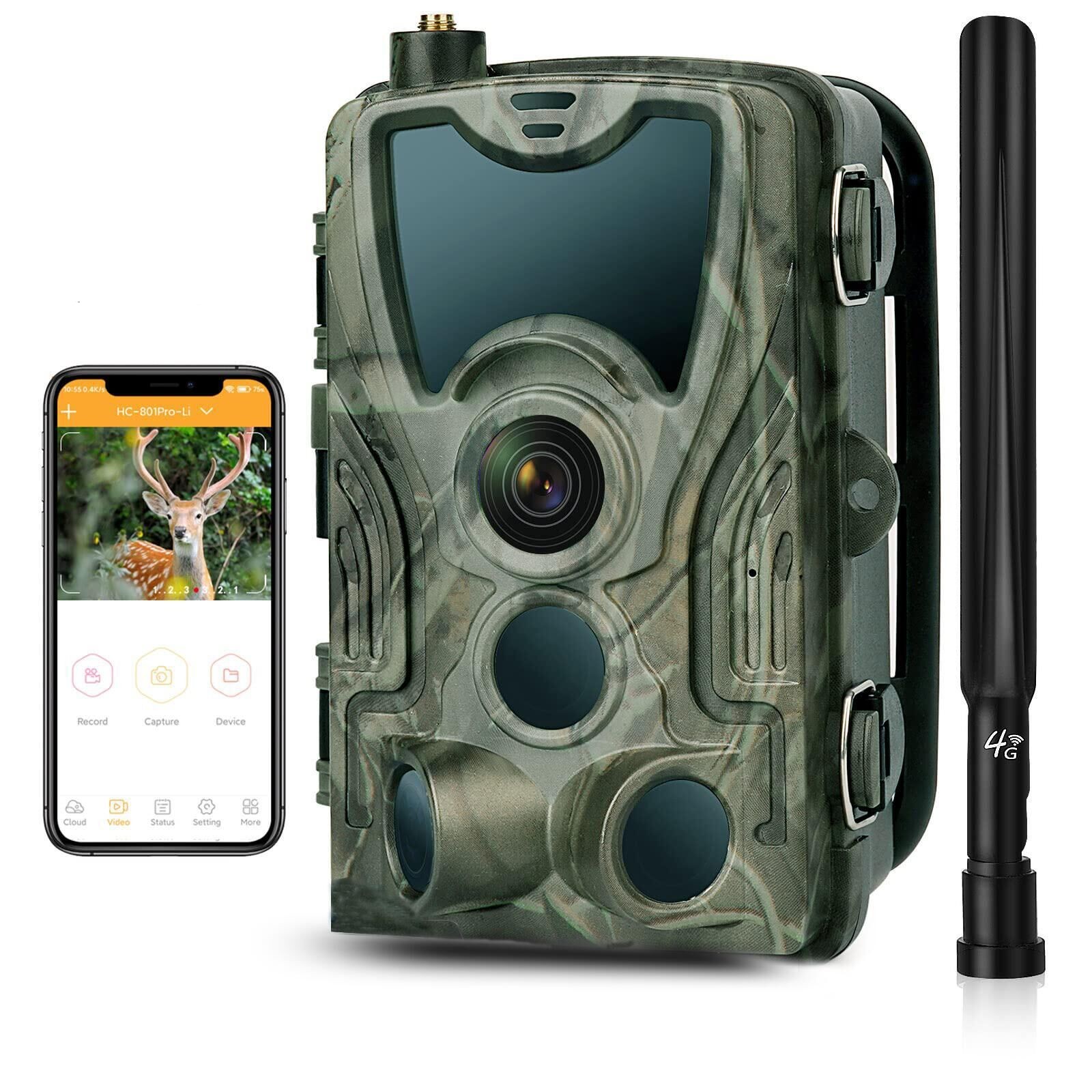 Outdoor Hunting Pictures - HC-801Pro Outdoor-Jagdkamera 4K Bildqualität 4G-Unterstützung App