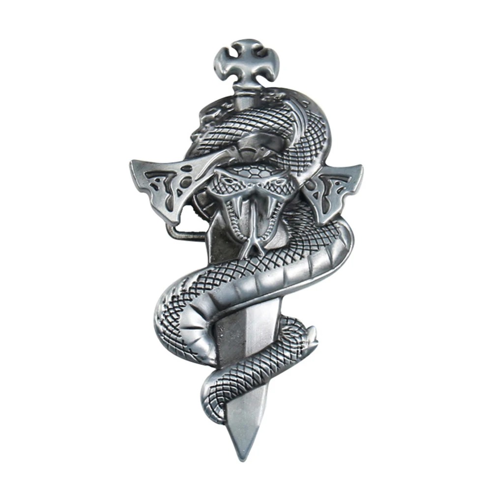 Outdoor Hunting Outfit - Schlange Totem Messer Schwert Gürtel Schnalle