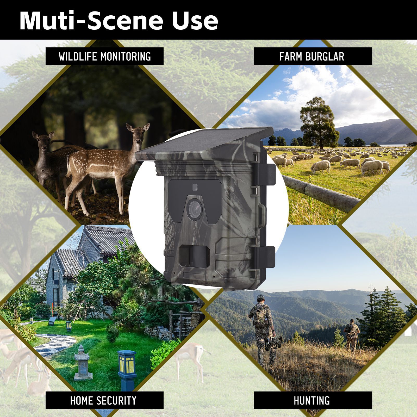 Solarbetriebene Jagdkamera 4K- – Outdoor Hunting Pictures Bewertung und Preis